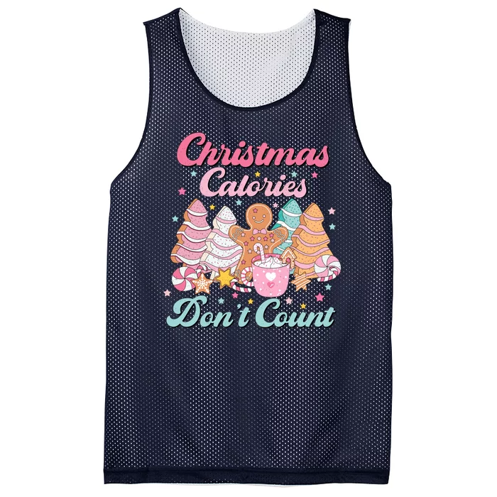 Christmas Calories Dont Count Funny Holiday Mesh Reversible Basketball Jersey Tank