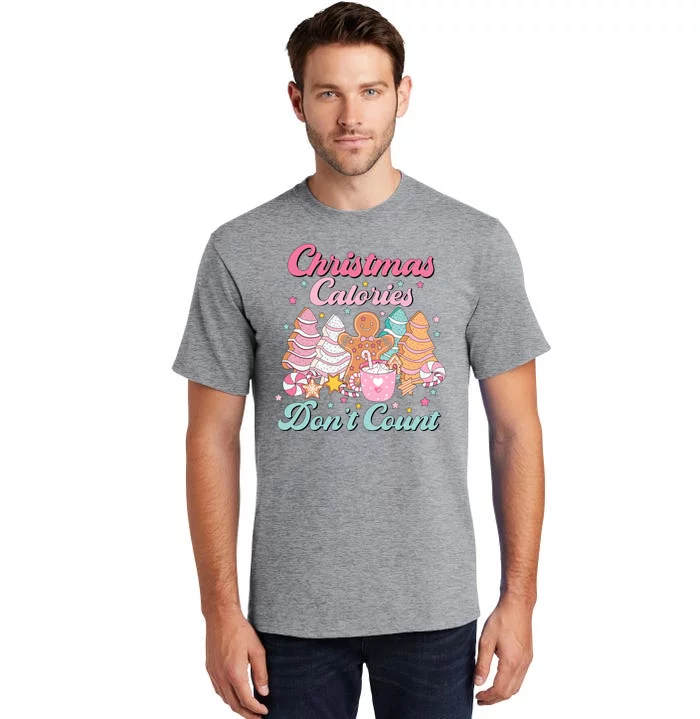 Christmas Calories Dont Count Funny Holiday Tall T-Shirt