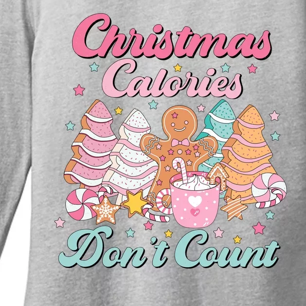 Christmas Calories Dont Count Funny Holiday Womens CVC Long Sleeve Shirt