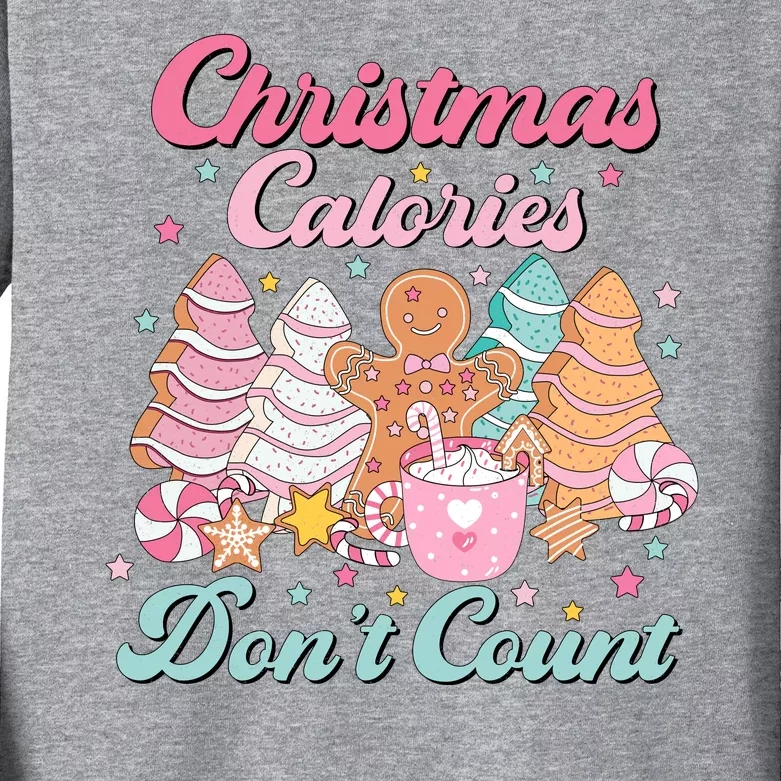 Christmas Calories Dont Count Funny Holiday Kids Long Sleeve Shirt