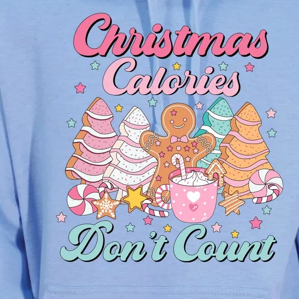 Christmas Calories Dont Count Funny Holiday Unisex Surf Hoodie