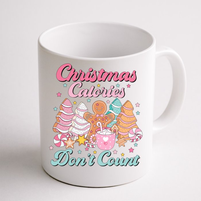 Christmas Calories Dont Count Funny Holiday Front & Back Coffee Mug