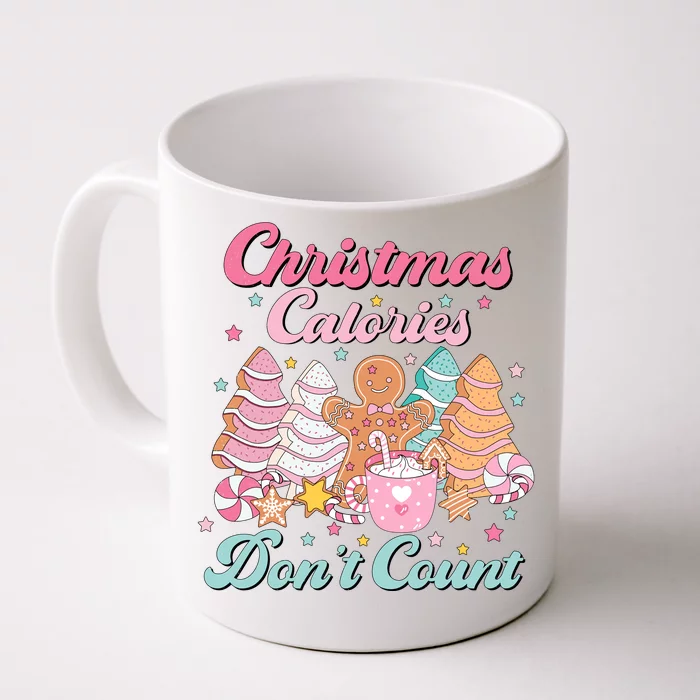 Christmas Calories Dont Count Funny Holiday Front & Back Coffee Mug