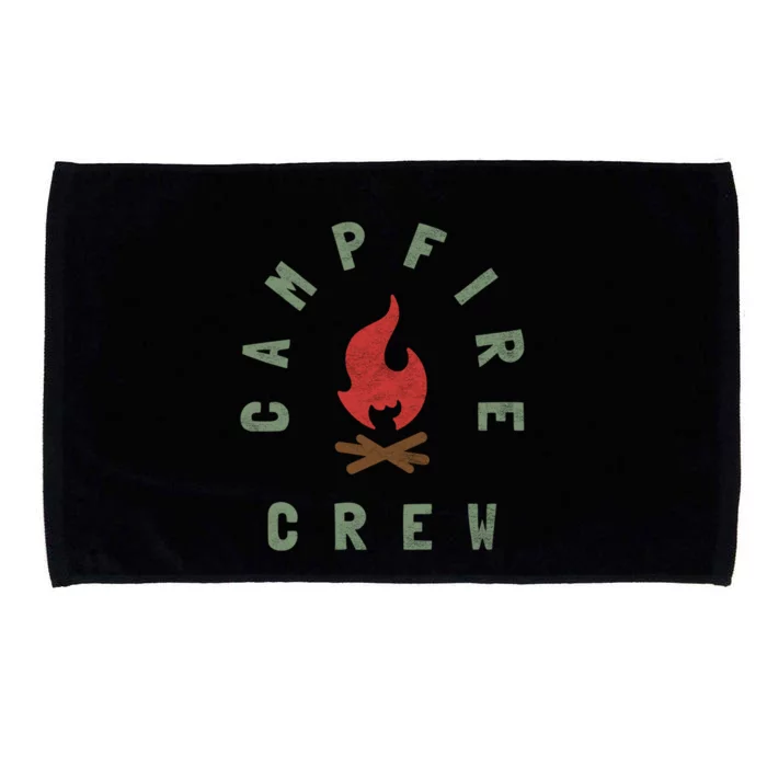 Campfire Crew Design For Outdoor Camping Groups And Friends Gift Microfiber Hand Towel