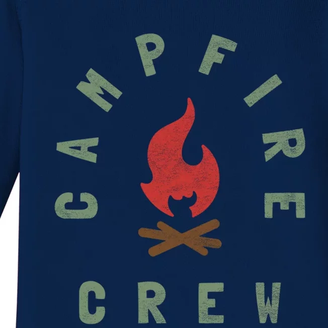 Campfire Crew Design For Outdoor Camping Groups And Friends Gift Baby Long Sleeve Bodysuit