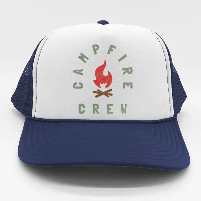 Campfire Crew Design For Outdoor Camping Groups And Friends Gift Trucker Hat