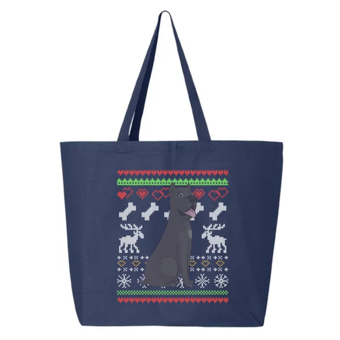 Cane Corso Dog Santa Claus Ugly Christmas Pattern Xgiftmas Gift 25L Jumbo Tote