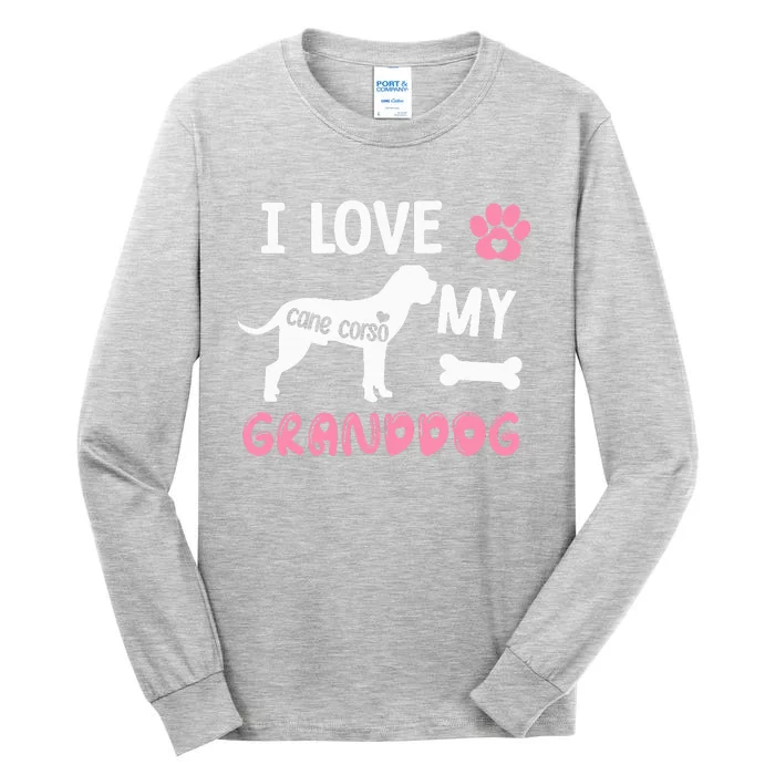 Cane Corso Dog Grandma Gifts Love My Granddog Dog Pet Lover Tall Long Sleeve T-Shirt