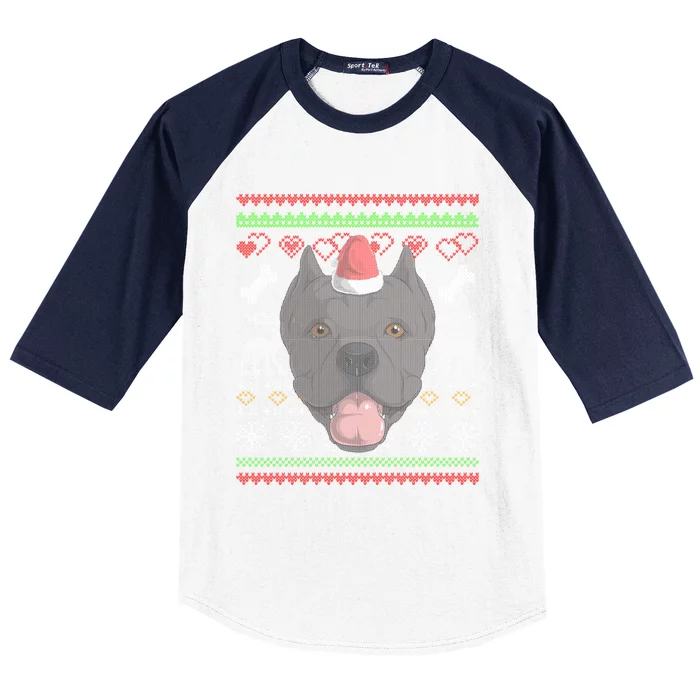 Cane Corso Dog Santa Claus Ugly Christmas Pattern Xgiftmas Meaningful Gift Baseball Sleeve Shirt