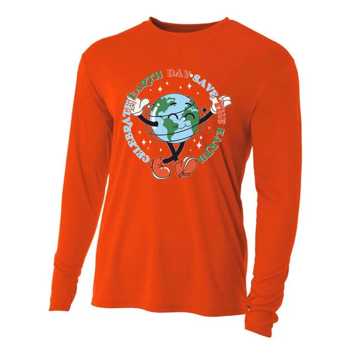 Cute Celebrate Earth Day Save The Earth Cooling Performance Long Sleeve Crew