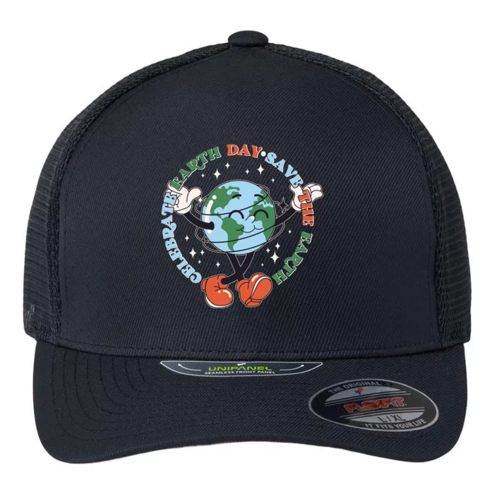 Cute Celebrate Earth Day Save The Earth Flexfit Unipanel Trucker Cap