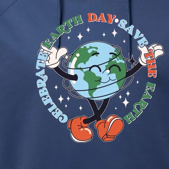 Cute Celebrate Earth Day Save The Earth Performance Fleece Hoodie