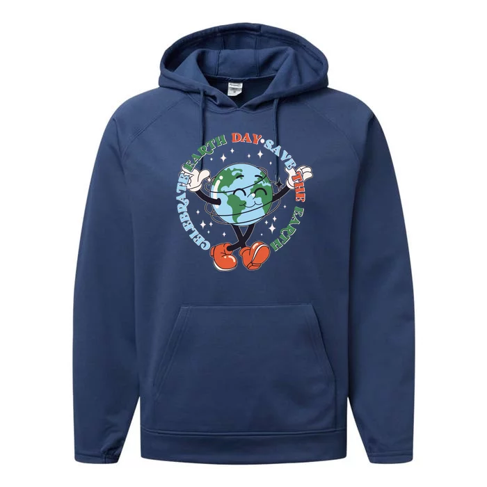 Cute Celebrate Earth Day Save The Earth Performance Fleece Hoodie