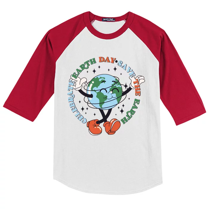 Cute Celebrate Earth Day Save The Earth Kids Colorblock Raglan Jersey