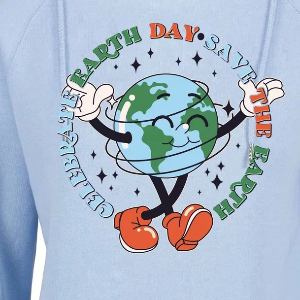 Cute Celebrate Earth Day Save The Earth Womens Funnel Neck Pullover Hood