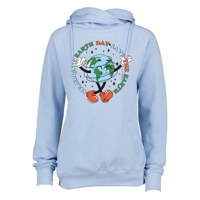 Cute Celebrate Earth Day Save The Earth Womens Funnel Neck Pullover Hood