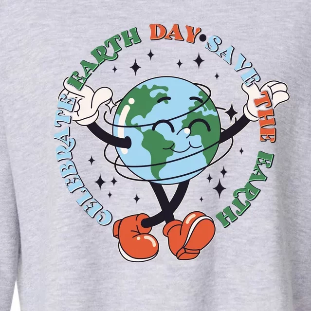 Cute Celebrate Earth Day Save The Earth Cropped Pullover Crew