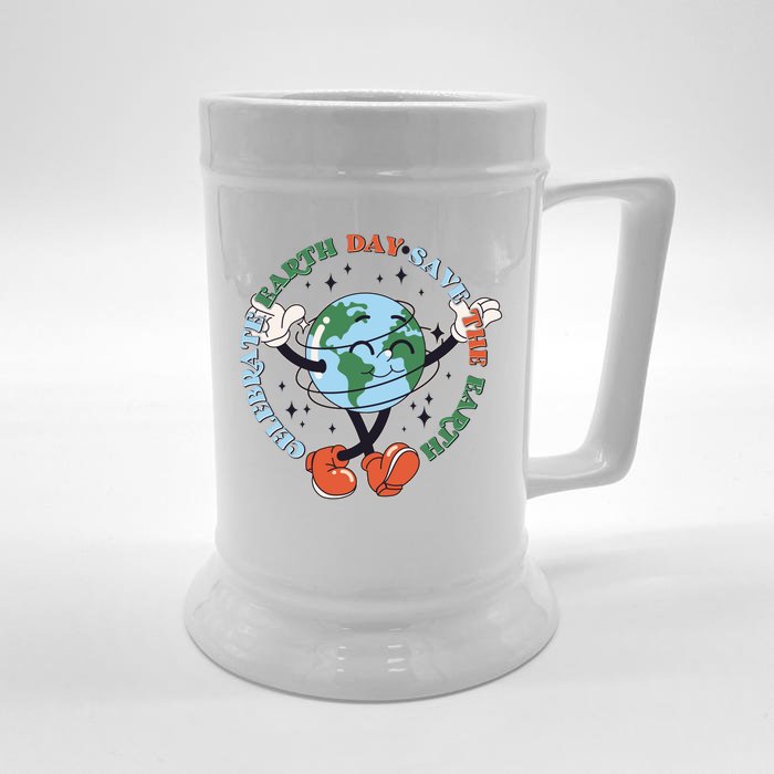 Cute Celebrate Earth Day Save The Earth Front & Back Beer Stein