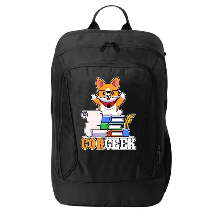 CORGEEK Cute Educated Corgi City Backpack