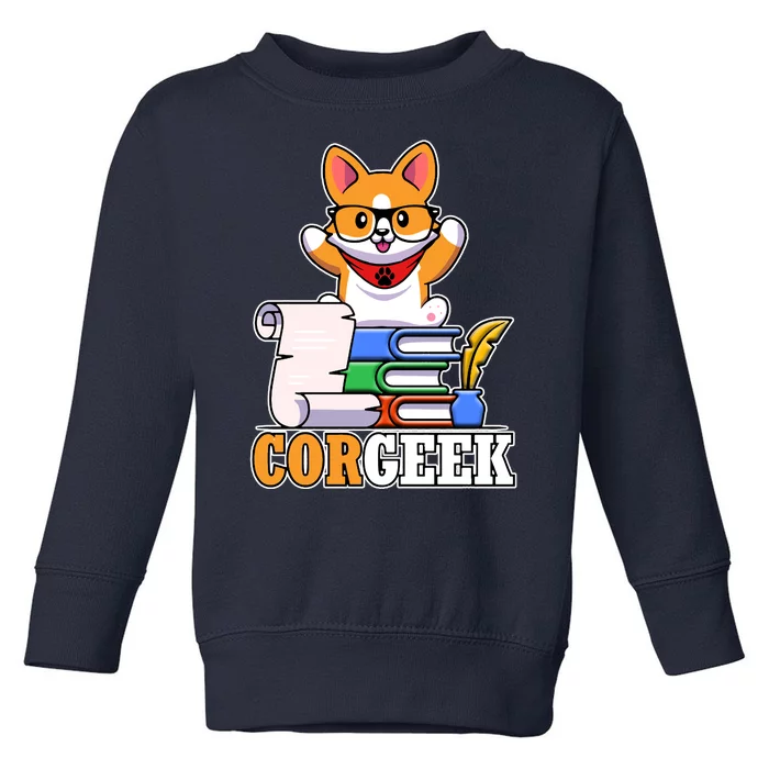 CORGEEK Cute Educated Corgi Toddler Sweatshirt