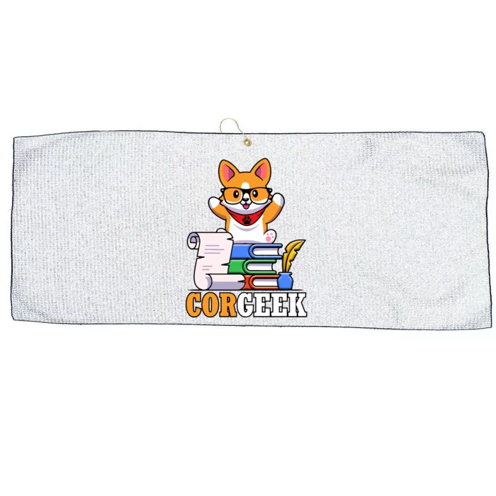 CORGEEK Cute Educated Corgi Large Microfiber Waffle Golf Towel