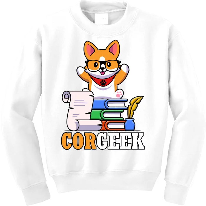 CORGEEK Cute Educated Corgi Kids Sweatshirt