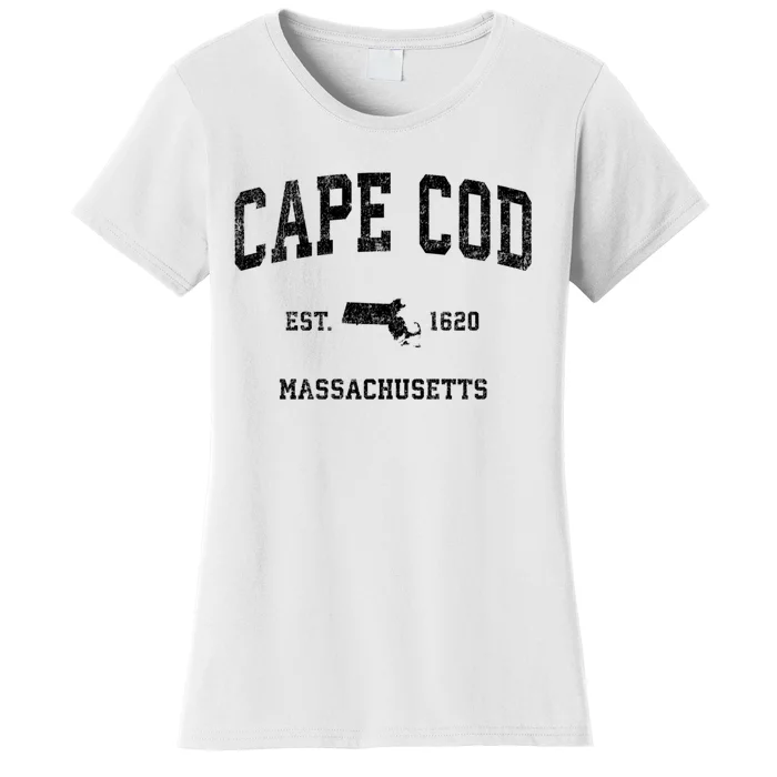 Cape Cod Est 1620 Massachusetts Ma Vintage Established Sports Design Women's T-Shirt