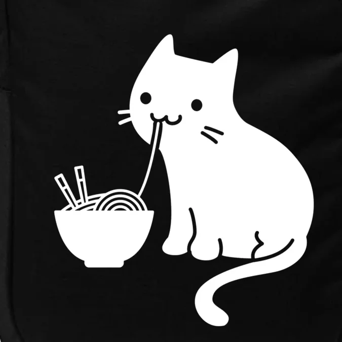 Cute Cat Eating Ramen Impact Tech Backpack