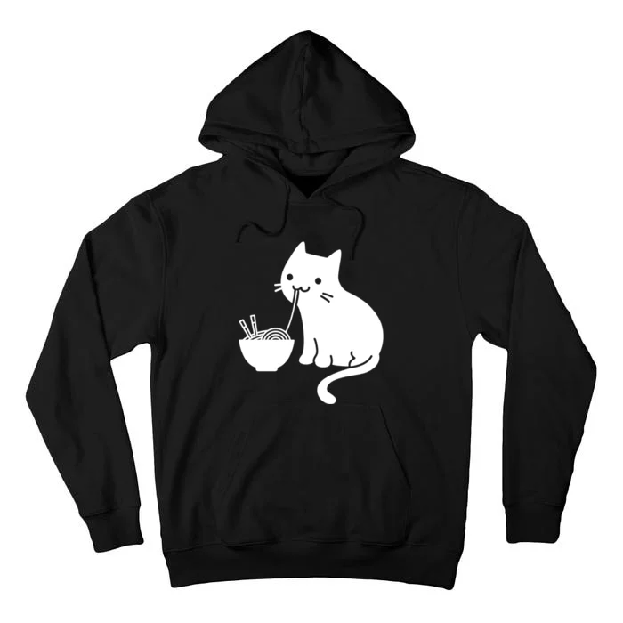 Cute Cat Eating Ramen Tall Hoodie