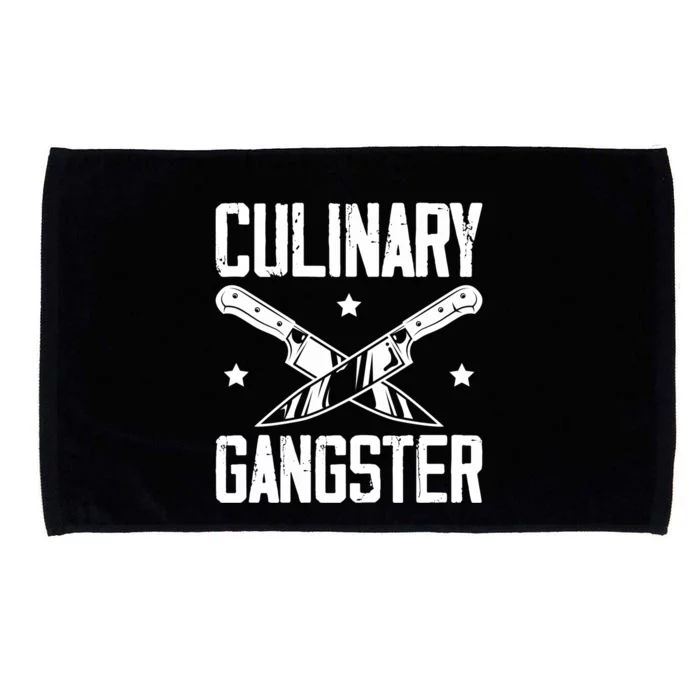 Cooks Cooking Enthusiasts Chefs Sous Chefs Culinary Gangster Gift Microfiber Hand Towel