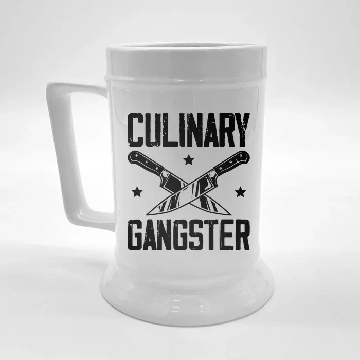 Cooks Cooking Enthusiasts Chefs Sous Chefs Culinary Gangster Gift Front & Back Beer Stein