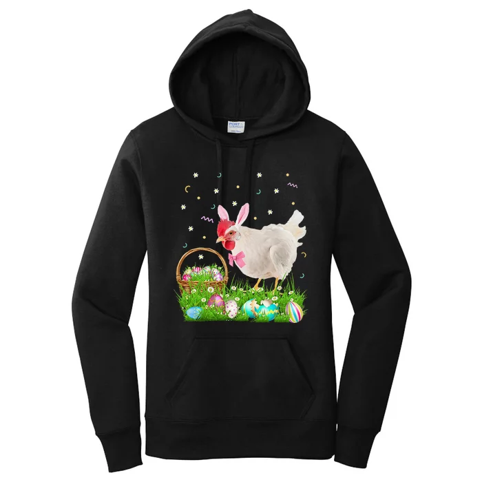 Cute Chicken Easter Day Bunny Eggs Easter Costume Gifts Women's Pullover Hoodie