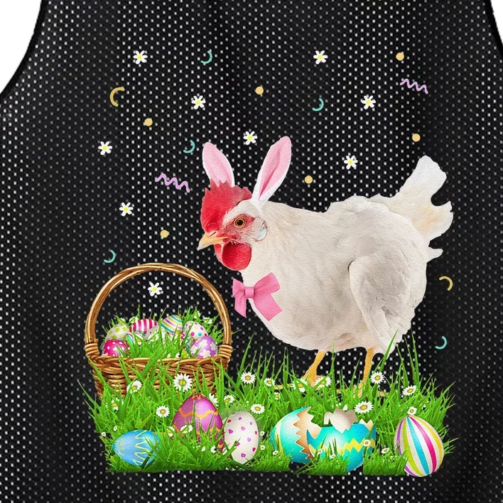 Cute Chicken Easter Day Bunny Eggs Easter Costume Gifts Mesh Reversible Basketball Jersey Tank