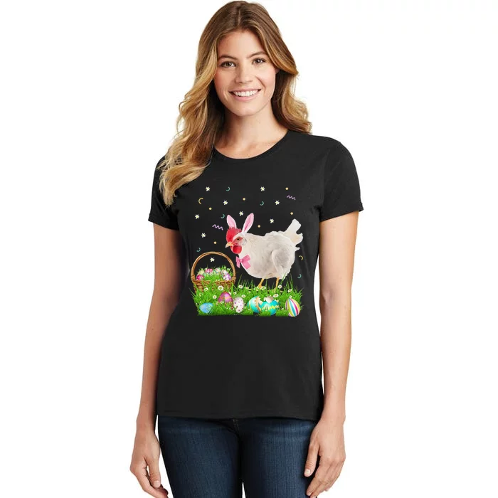 Cute Chicken Easter Day Bunny Eggs Easter Costume Gifts Women's T-Shirt