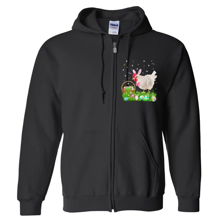 Cute Chicken Easter Day Bunny Eggs Easter Costume Gifts Full Zip Hoodie