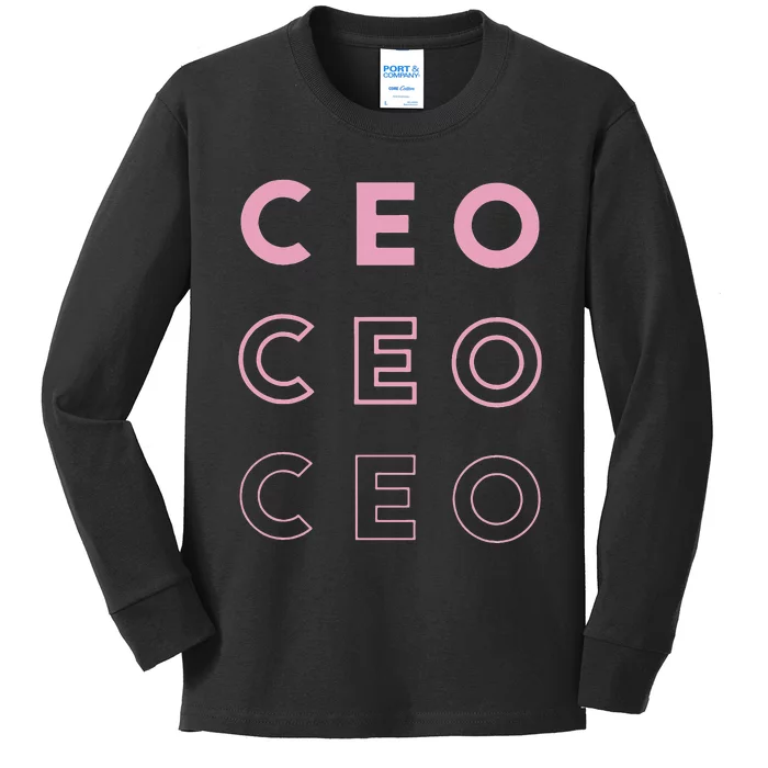 CEO Kids Long Sleeve Shirt