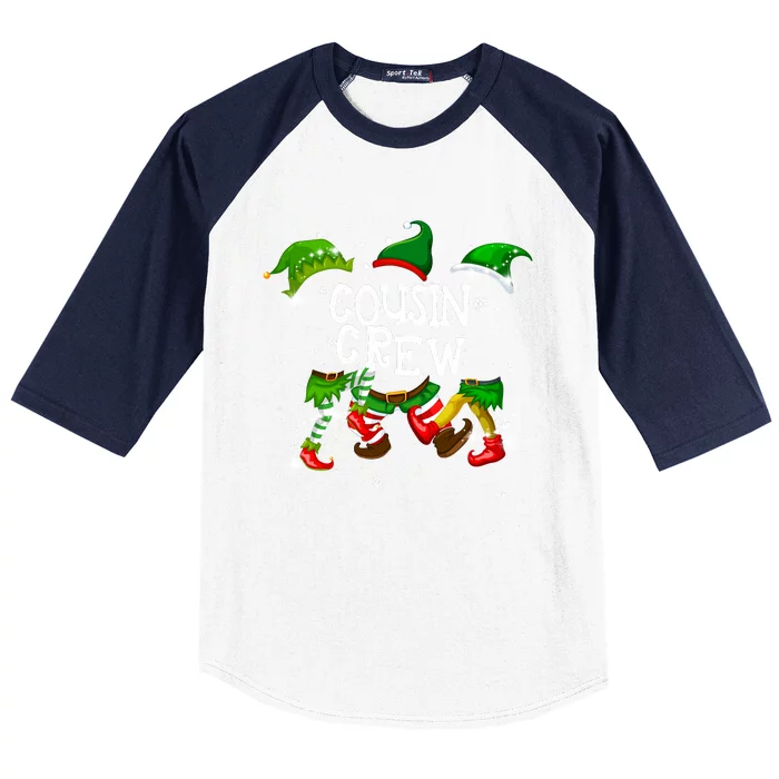 Cousin Crew Elf Matching Group Christmas Family Pajama Baseball Sleeve Shirt