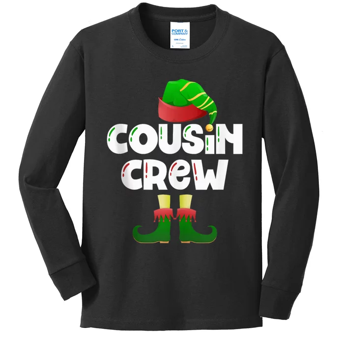 Cousin Crew Elf Cousin Best Cousin Christmas Elf Crew Tank Top Kids Long Sleeve Shirt