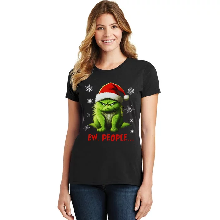 Christmas Cat Ew People Meowy Cat Lovers Women's T-Shirt