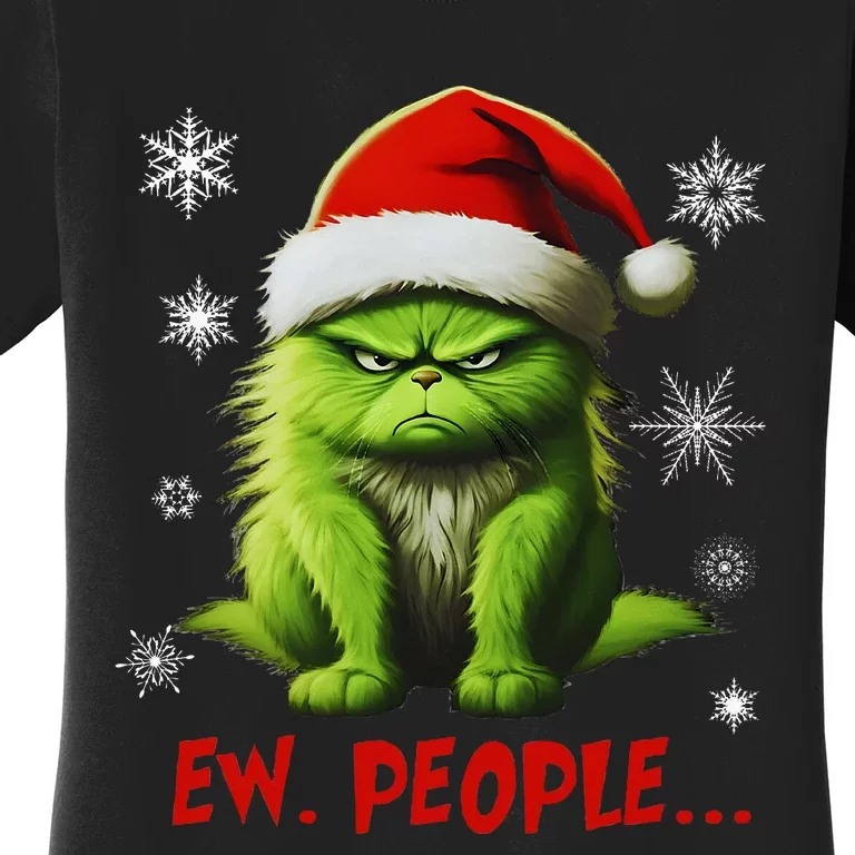 Christmas Cat Ew People Meowy Cat Lovers Women's T-Shirt