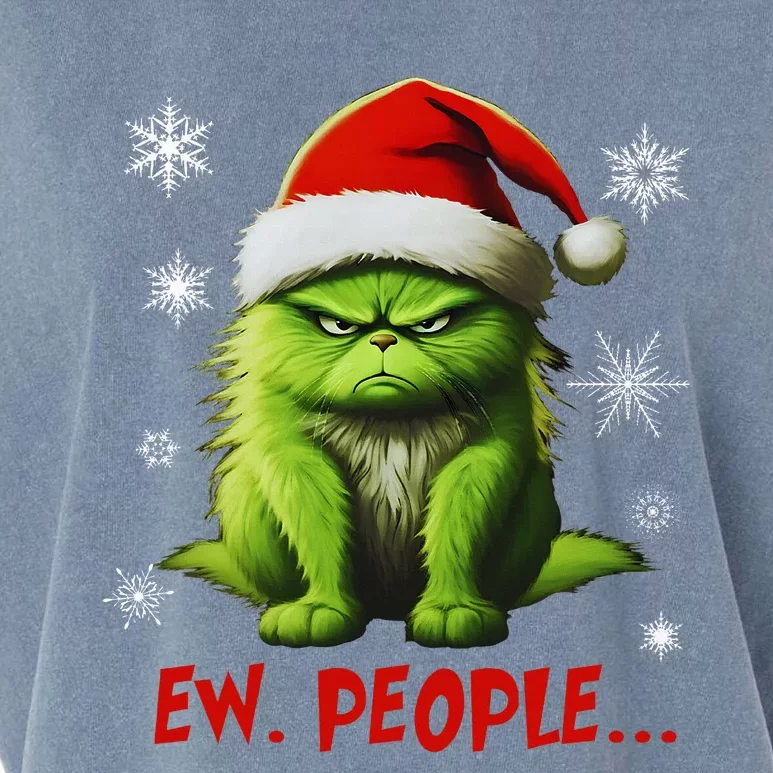 Christmas Cat Ew People Meowy Cat Lovers Garment-Dyed Women's Muscle Tee