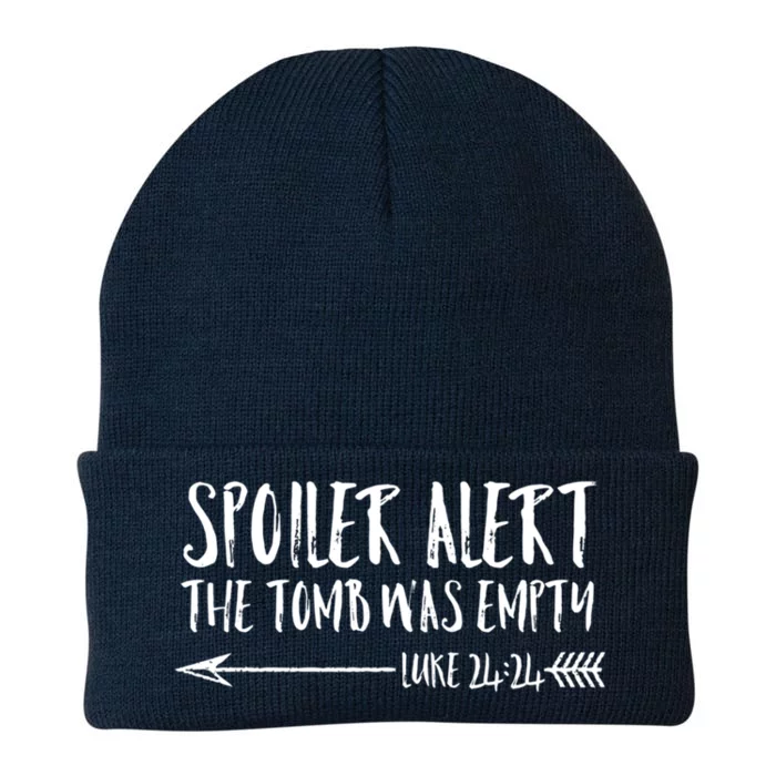 Cute Christian Easter Gift Spoiler Alert Tomb Was Empty Knit Cap Winter Beanie