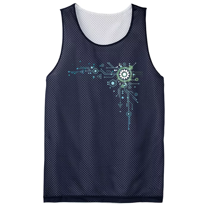 Computer Circuit Engineer Gifts Computer Nerd Mesh Reversible Basketball Jersey Tank