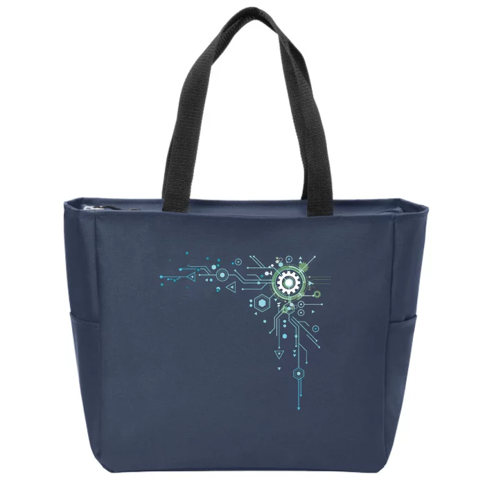 Computer Circuit Engineer Gifts Computer Nerd Zip Tote Bag