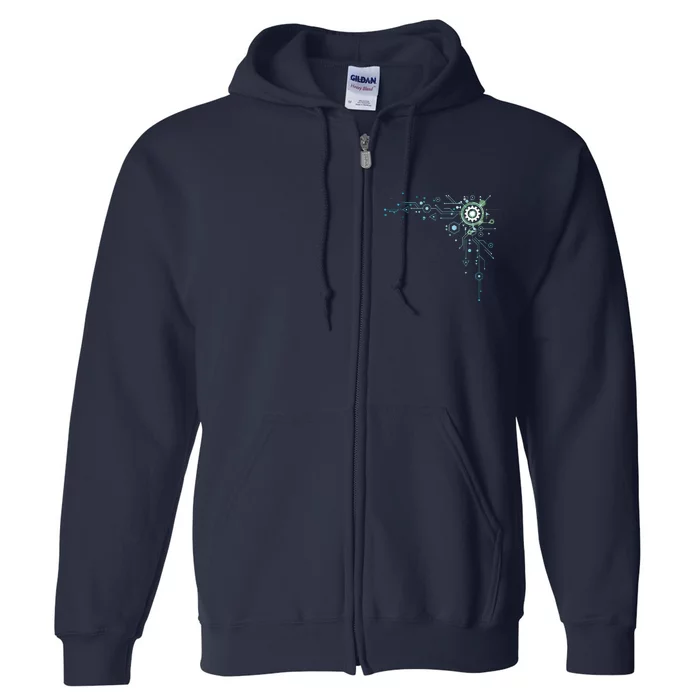 Computer Circuit Engineer Gifts Computer Nerd Full Zip Hoodie