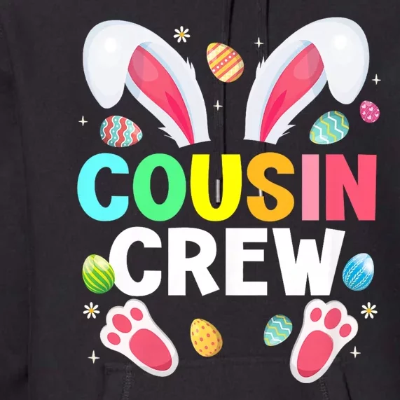 Cousin Crew Easter Bunny Family Matching Premium Hoodie