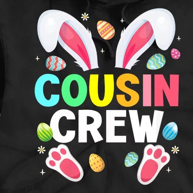 Cousin Crew Easter Bunny Family Matching Tie Dye Hoodie