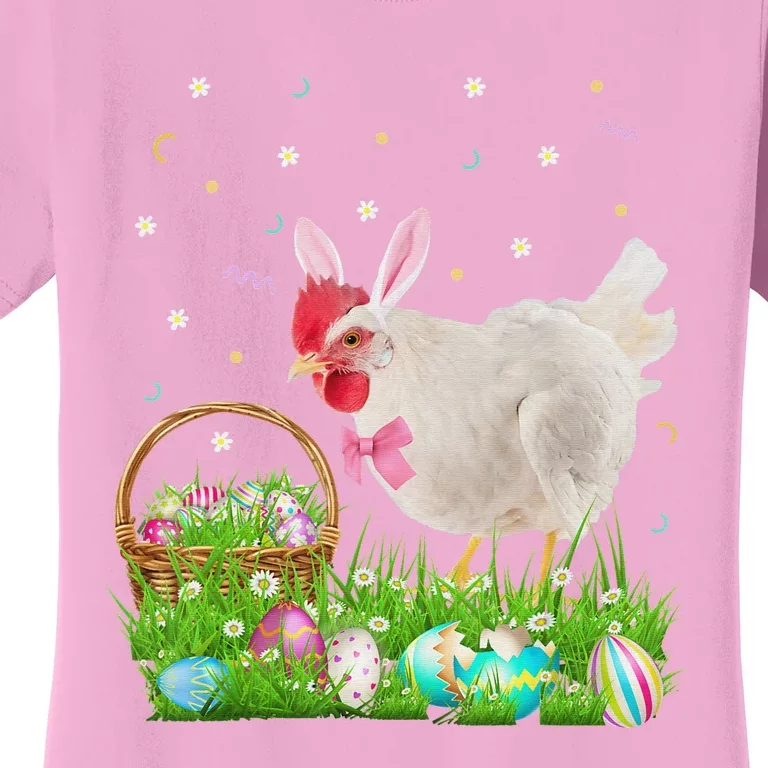 Cute Chicken Easter Day Bunny Eggs Easter Costume Women's T-Shirt