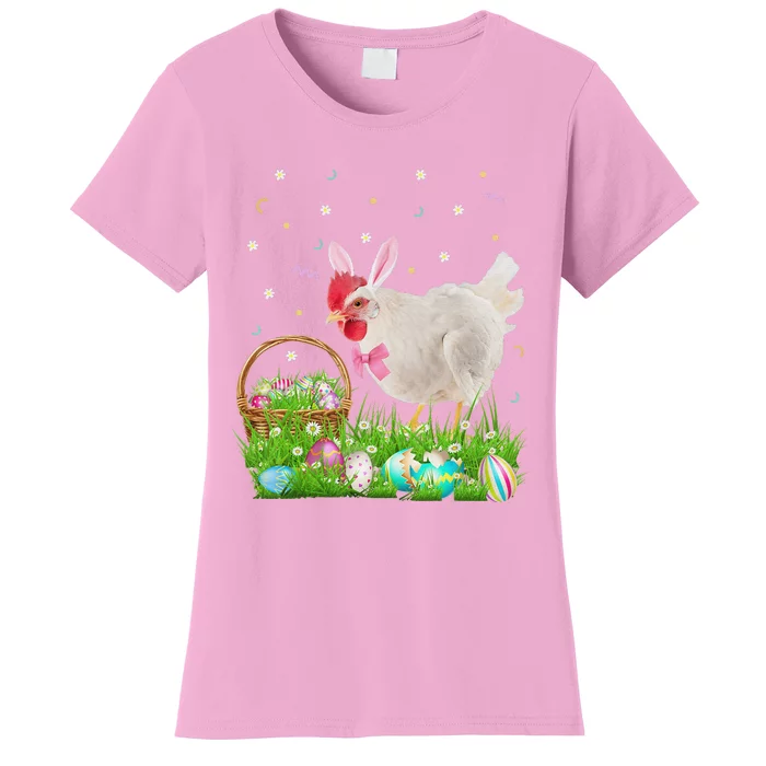 Cute Chicken Easter Day Bunny Eggs Easter Costume Women's T-Shirt