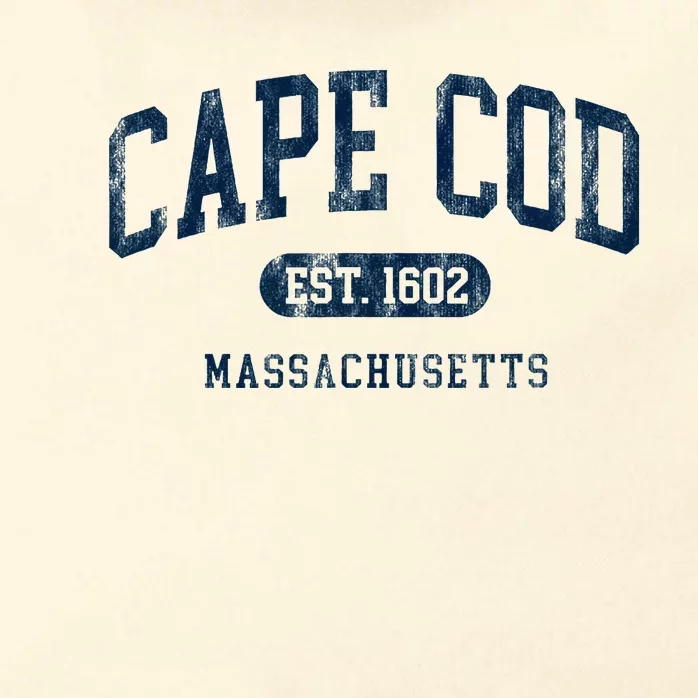 Cape Cod Est 1602 Massachusetts Retro Preppy Throwback Zip Tote Bag